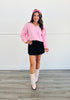 Pink Cable Knit Sweater (Reg)