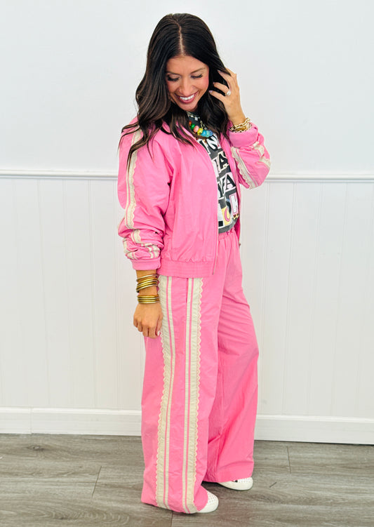Pink Side Stripe Track Pants (Reg.)