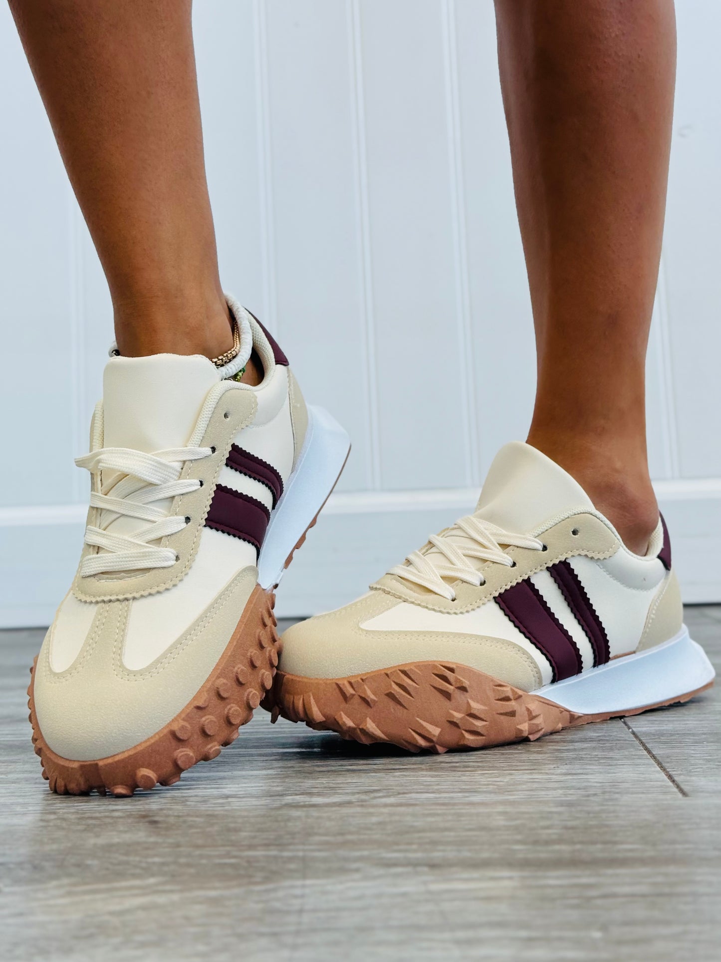 Beige Walk On By Sneakers