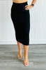 Black Braided Knit Maxi Skirt (Reg.)