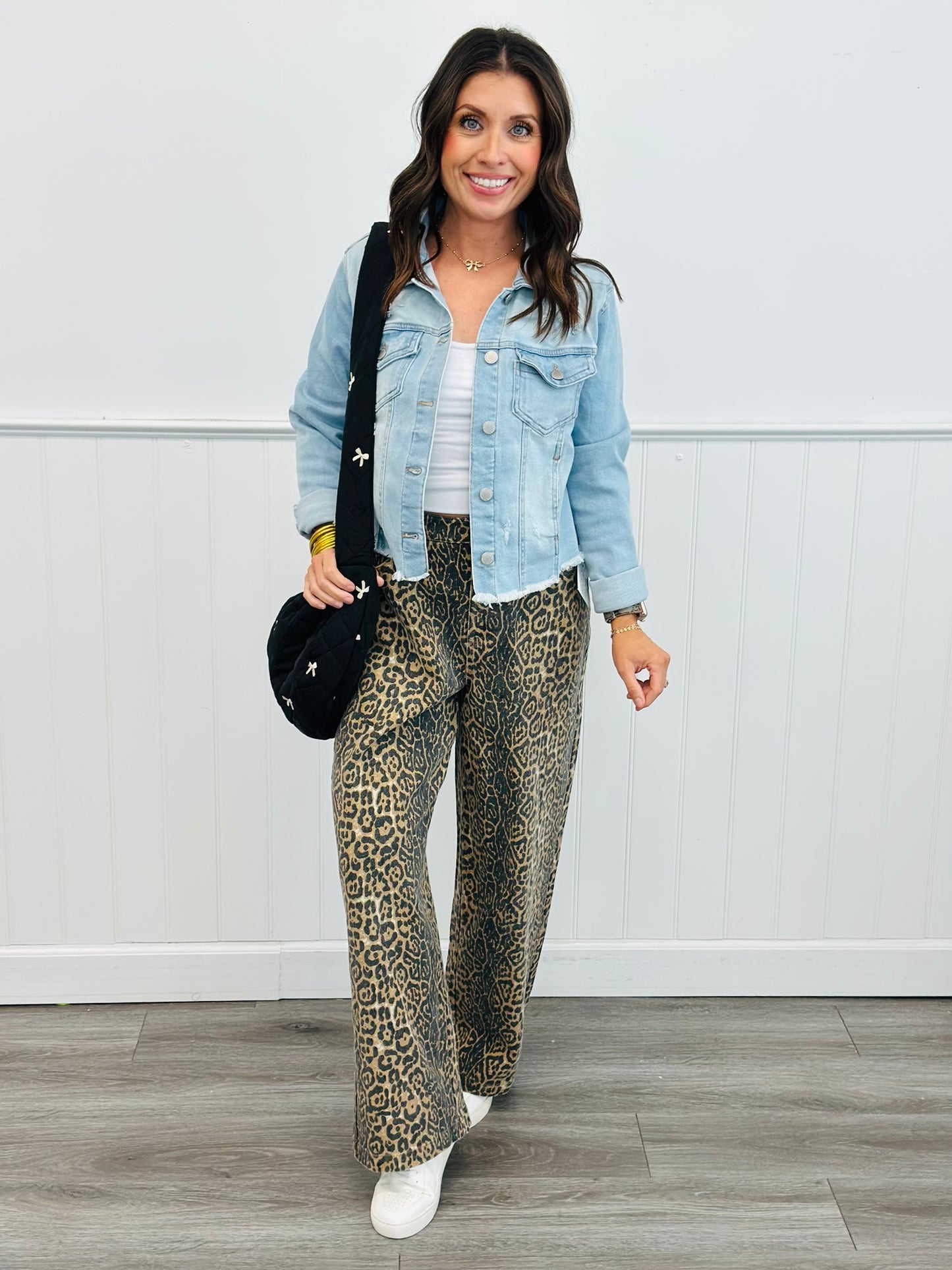 Bold Animal Print Twill Pants (Reg & Plus)