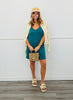 Teal THE RAY Techno Cupro Strappy Mini Skort Dress (Reg.)