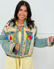 POL Denim Floral Embroidery & Tassels Denim Jacket (Reg.)