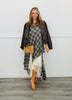 Navy Plaid Layered Lace Midi Dress (Reg & Plus)