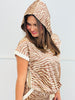 Sand Taupe Velvet Zebra Top & Pants Set (Reg & Plus)