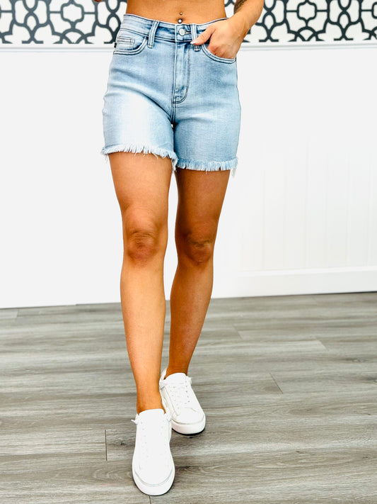 Judy Blue Be Amazing Cut Off Dad Shorts (Reg. and Plus)