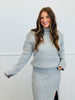 Heather Grey Turtleneck Sweater Top (Reg.)