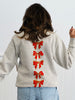 Christmas Bow Tan Knit Sweatshirt (Reg. and Plus)