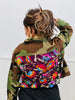 Camo Print Contrast Sequin Jacket (Reg. and Plus)