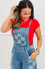Light Denim Checkerboard Overalls (Reg & Plus)