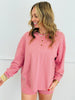 Pink/Brown Stripe Knit Boxy LS Top (Reg.)