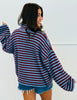 Mock Neck Striped Sweater Cardigan (Reg.) - 2 Colors