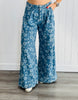 Denim Floral Wide Leg Jeans (Reg.)