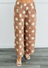 Mocha/Oatmeal Polka Dot Tulip Hem Pants (Reg.)
