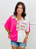 Multi Checkered Colorblock Contrast Top (Reg.) - 2 Colors