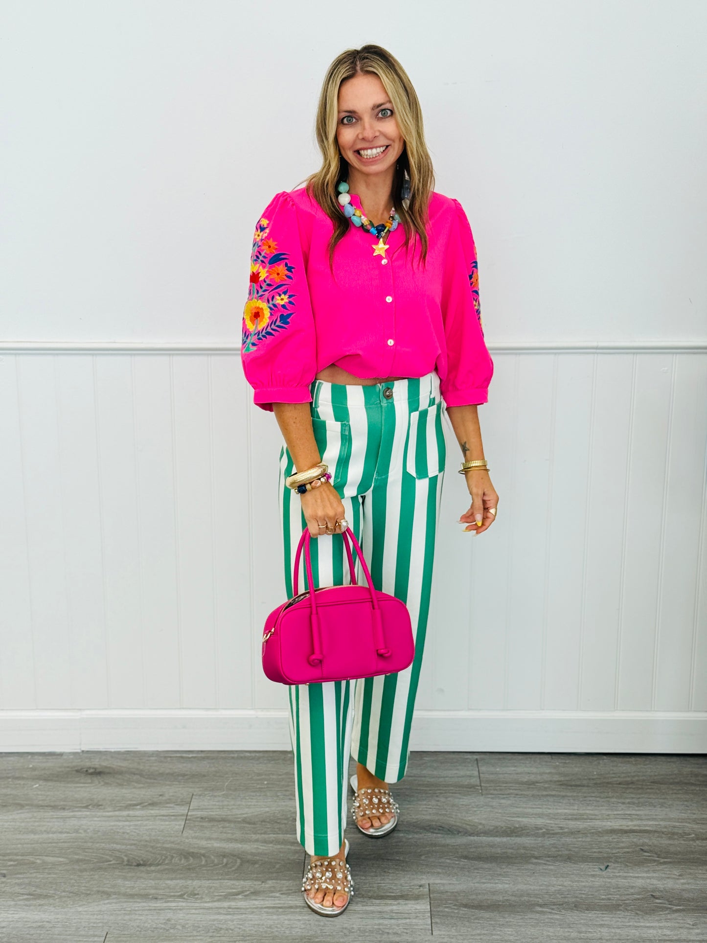 Bold Stripe Ankle Pants (Reg.)-4 Colors