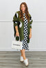 Olive Oversized Yin Yang Cardigan (Reg & Plus)