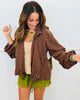 Dark Brown Mini Polka Dot Windbreaker (Reg.)
