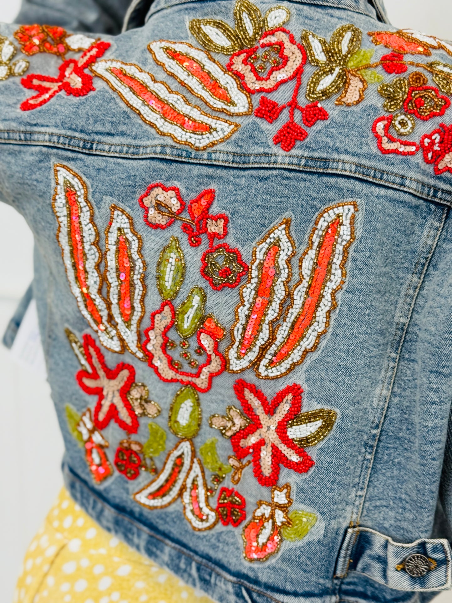POL Bloom & Shine Beaded Denim Jacket (Reg.)