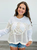 POL Ivory Peace Patch Long Sleeve Top (Reg.)