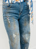 Denim Rhinestone Studded Pants (Reg.)
