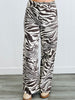 Dark Brown Zebra Print Pants (Reg.)