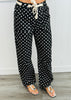 Polka Dot String Barrel Pants (Reg.)-2 Colors