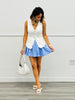 White Button Down Vest Top (Reg.)