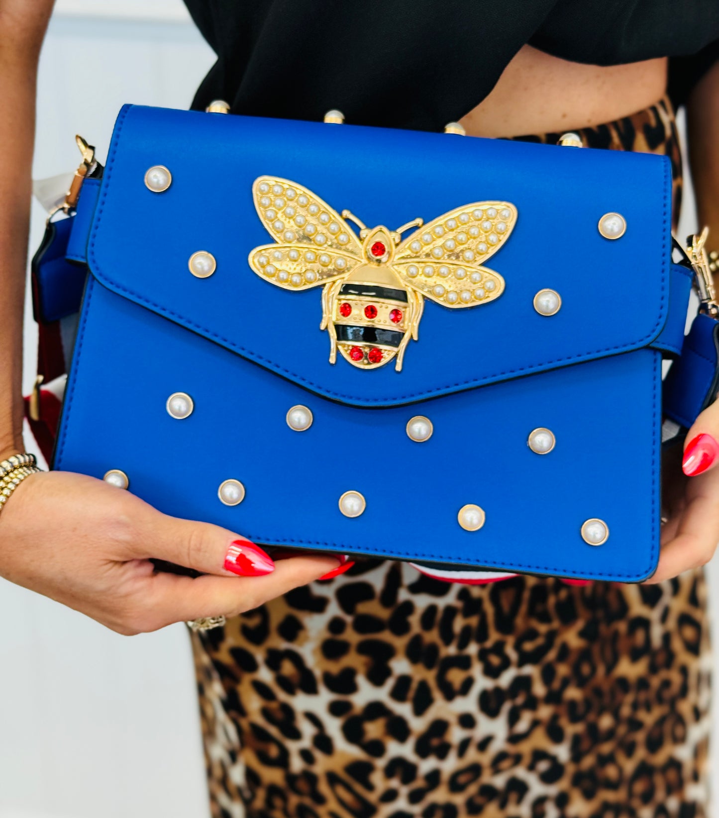 Jillian Jeweled Bee Crossbody (2 Colors)