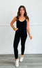 Black Seamless Scoop Jumpsuit (Reg)