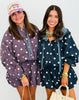 Polka Dot Hooded Jacket (Reg & Plus) - 2 Colors