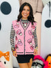 Pink Glitter Sequin Candy Corn Sweater Vest (Reg. and Plus)