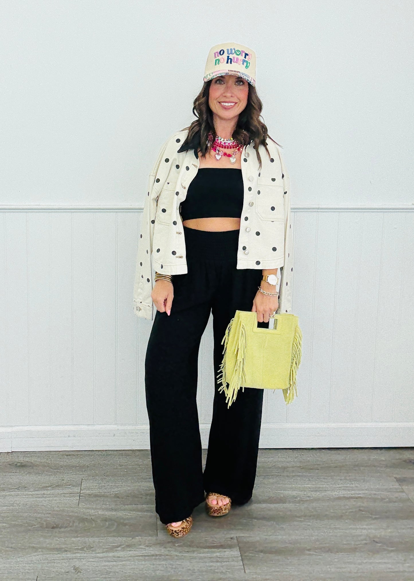 Cream/Black Polka Dot Barn Jacket (Reg.)