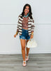 Deer Print Mock Neck Mesh Top (Reg. and Plus)
