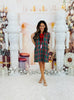 Green Tartan Plaid Mini Shift Dress (Reg & Plus)