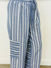 Blue Multi Pinstripe Wide Leg Crop Pants (Reg & Plus)