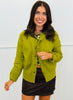 Olive Button Up Sweater Cardigan (Reg.)
