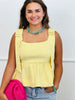 Yellow Side Zip Cami Top (Reg.)