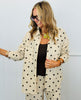 Dark Brown Polka Dot Button Up Shirt (Reg. and Plus)