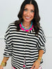 Ivory/Black Striped Gigi Cardigan (Reg.)