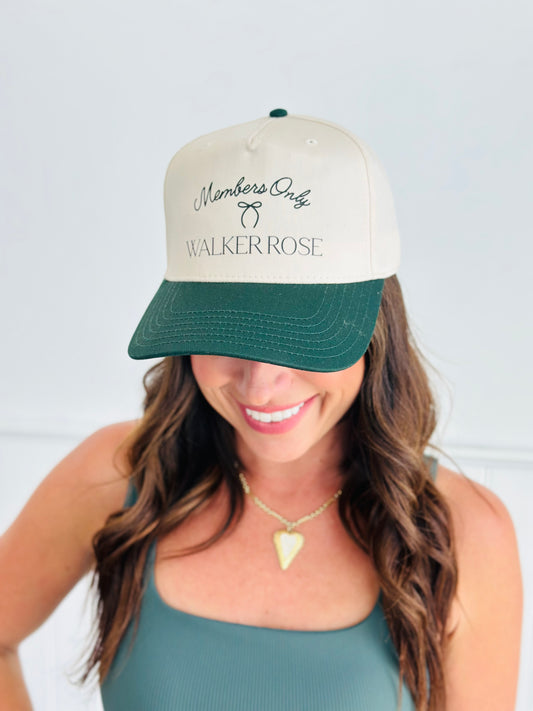 Green/Ivory Members Only Walker Rose Snapback Hat