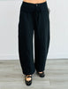Fold Over Flap Wide Leg Sweatpants (Reg & Plus) - 2 Colors