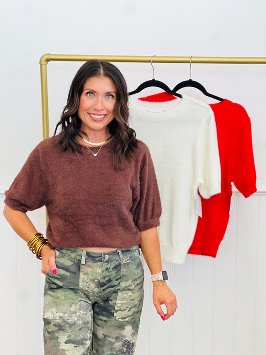 Fab Fuzzy Sweater Top (Reg & Plus)-3 Colors