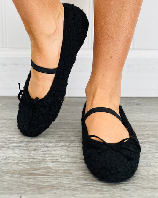 Black Teddy Belle Ballet Flats