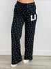 Fleece Polka Dot LA Patch Joggers  (Reg.)-2 Colors