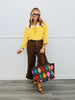 Brown Ruffle Hem Pants (Reg.)