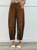 Slouchy Stretch Suede Pants (Reg.)-4 Colors