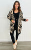 Beige Zebra Print Cardigan (Reg & Plus)