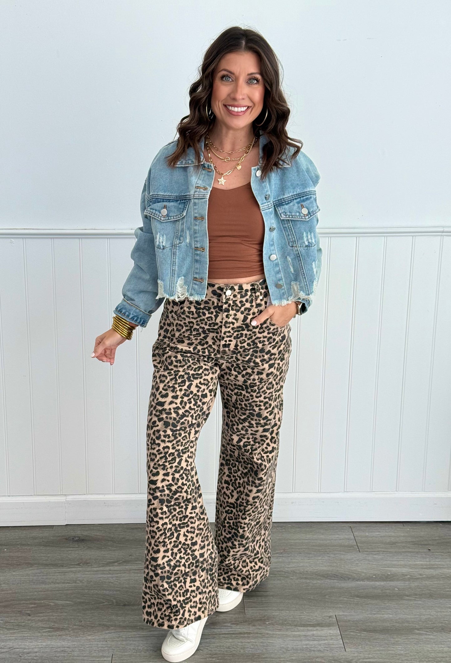 Leopard In The Wild Denim Jeans (Reg.)