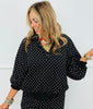 Cozy Micro Polka Dot Sweatshirt (Reg.) - 2 Colors